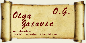 Olga Gotović vizit kartica